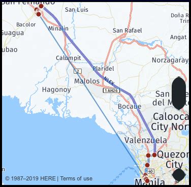 Manila to San Fernando, Pampanga .